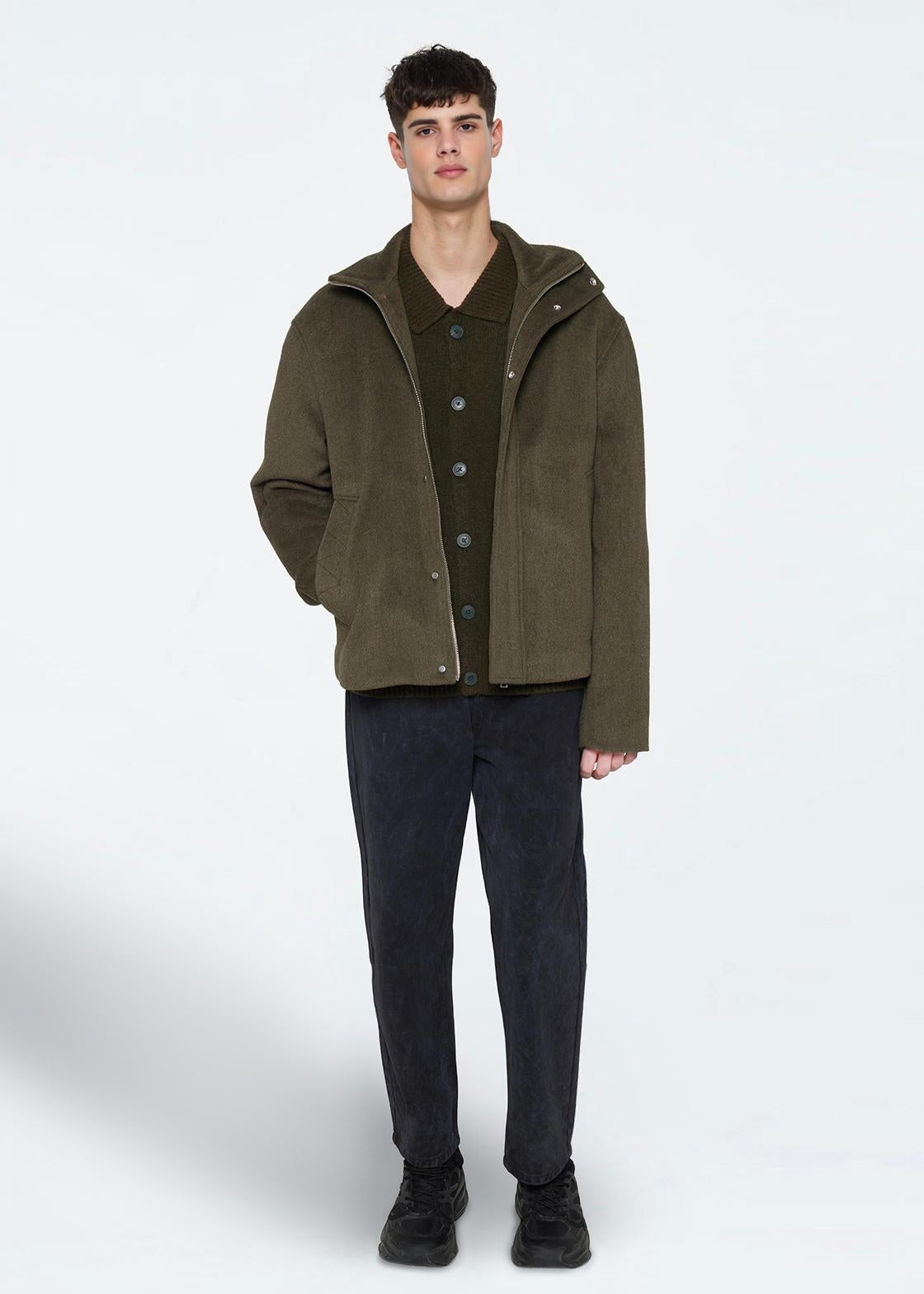 minimum male Zayner 3962 Knit Cardigan 715 Rosin